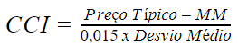 A fórmula do indicador CCI