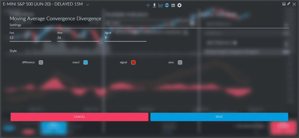 Setting up MACD on a chart - customize the default settings