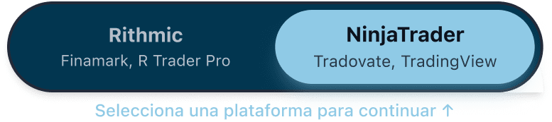 Selector de NinjaTrader en la página de checkout